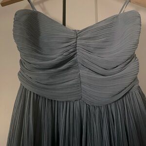 Zara beautiful chiffon dress dusk blue